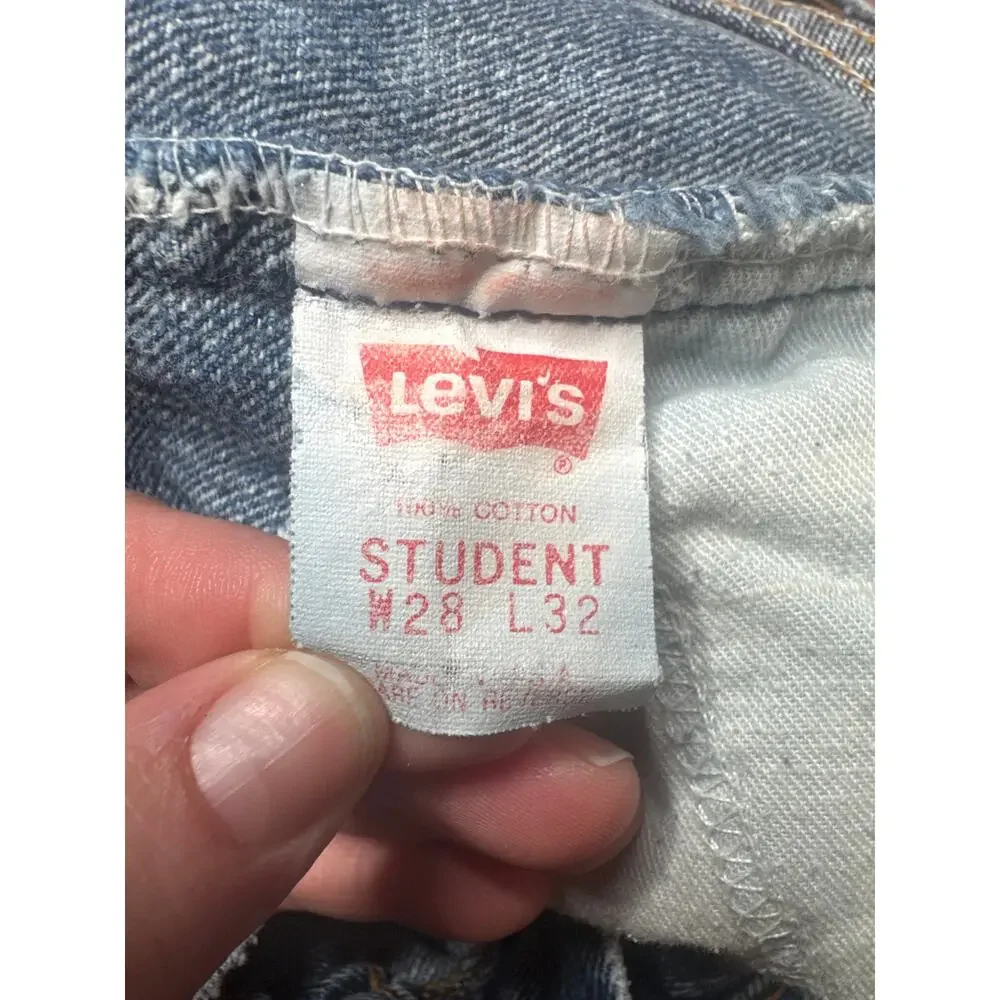 1970s Levi’s Student Jeans 28x32 Orange Tab USA Made 100% Cotton Denim